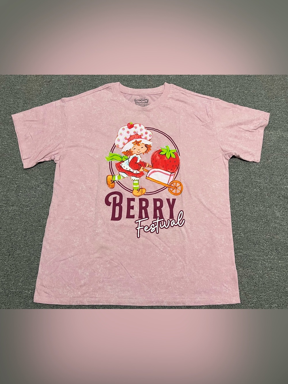 Strawberry shortcake Pink Berry Festival Graphic Tee Adult L